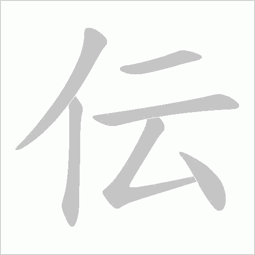 伝的筆順動畫演示