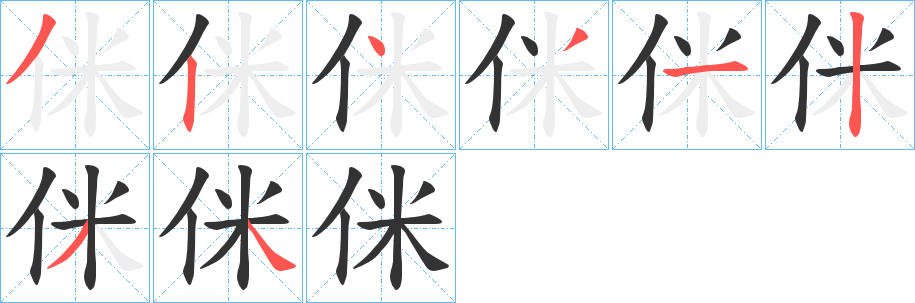 侎的筆順?lè)植窖菔?><hr /><h2>侎的基本信息</h2><div   id=