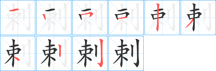 剌的筆順?lè)植窖菔?><hr /><h2>剌的基本信息</h2><div   id=