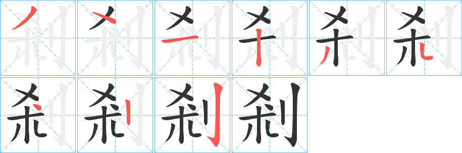 剎的筆順?lè)植窖菔?><hr /><h2>剎的基本信息</h2><div   id=