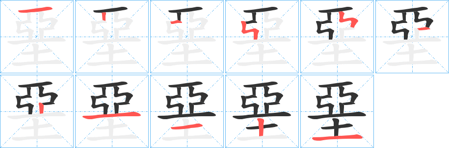 堊的筆順?lè)植窖菔?><hr /><h2>堊的基本信息</h2><div   id=