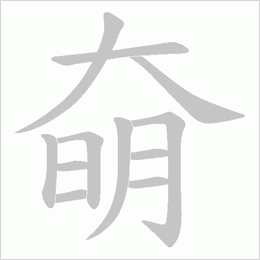 奛的筆順動畫演示