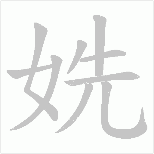 姺的筆順動(dòng)畫演示