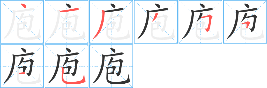 庖的筆順?lè)植窖菔?><hr /><h2>庖的基本信息</h2><div   id=