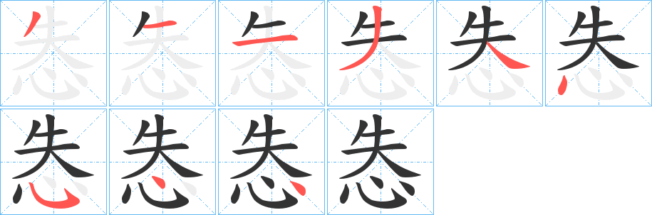 怣的筆順?lè)植窖菔?><hr /><h2>怣的基本信息</h2><div   id=