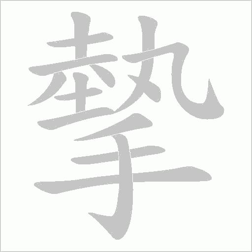 摰的筆順動畫演示
