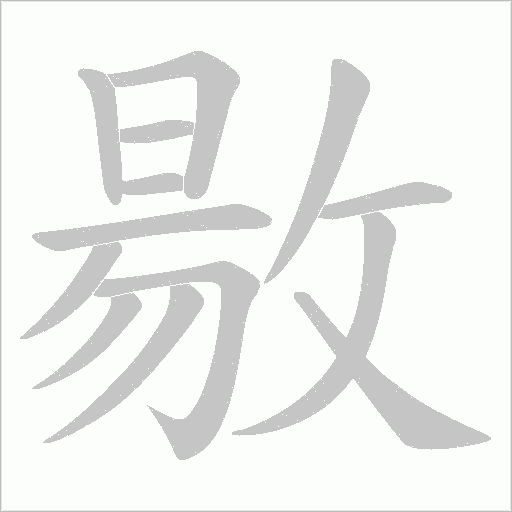 敭的筆順動畫演示