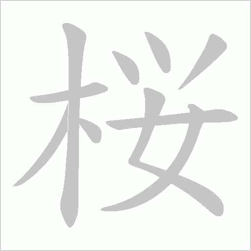桜的筆順動畫演示