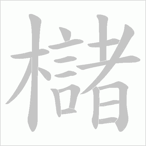 櫧的筆順動畫演示