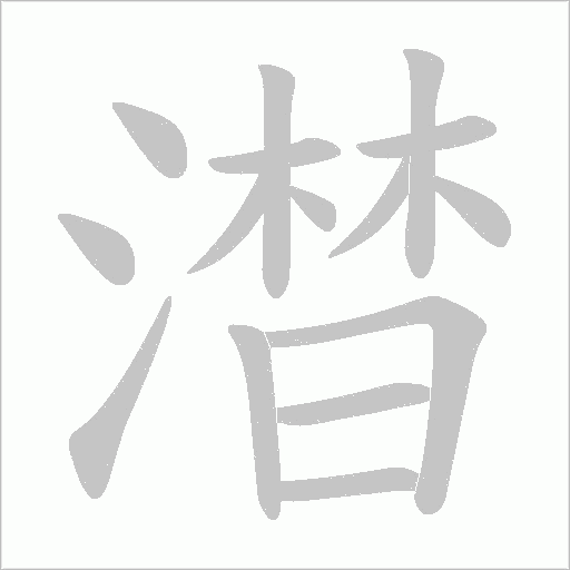 澘的筆順動畫演示