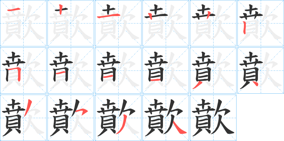 歕的筆順?lè)植窖菔?><hr /><h2>歕的基本信息</h2><div   id=