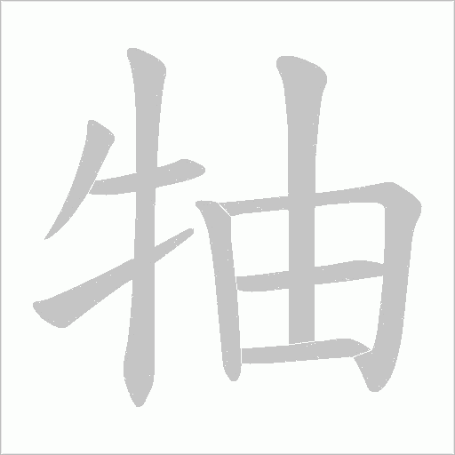 牰的筆順動畫演示