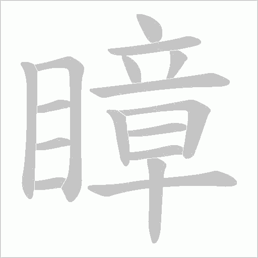 瞕的筆順動(dòng)畫演示