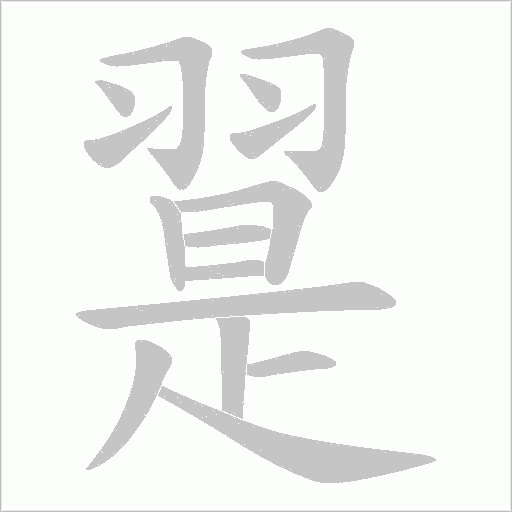 翨的筆順動畫演示