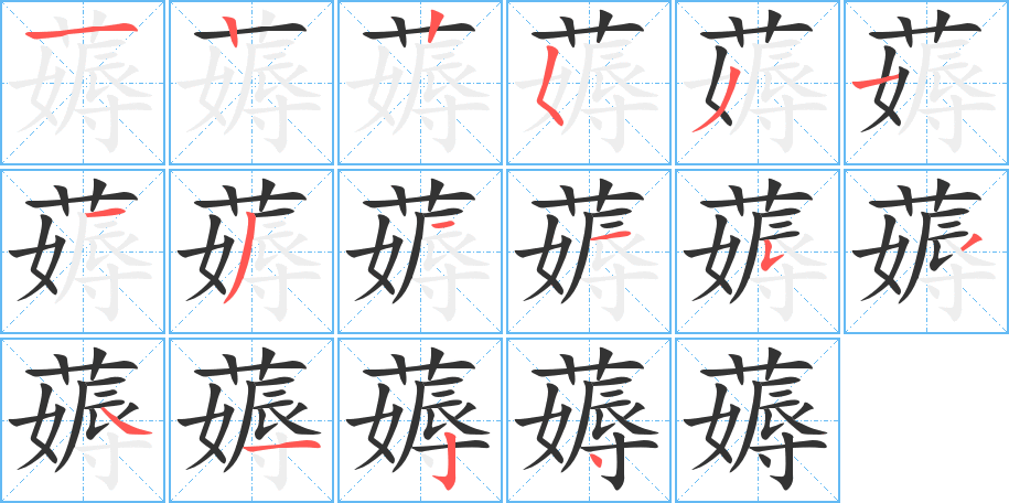 薅的筆順?lè)植窖菔?><hr /><h2>薅的基本信息</h2><div   id=