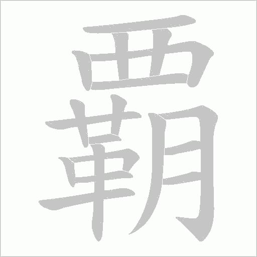 覇的筆順動畫演示