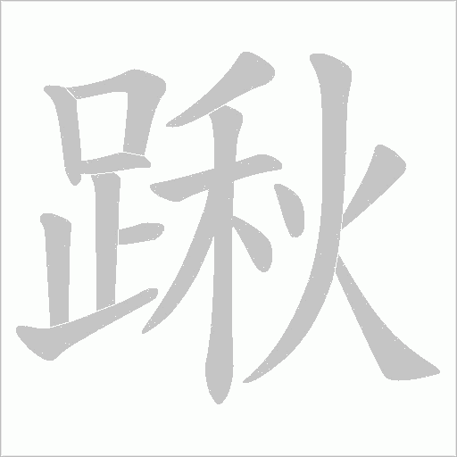 踿的筆順動畫演示