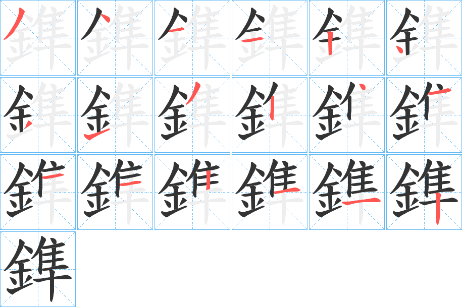 鎨的筆順?lè)植窖菔?><hr /><h2>鎨的基本信息</h2><div   id=