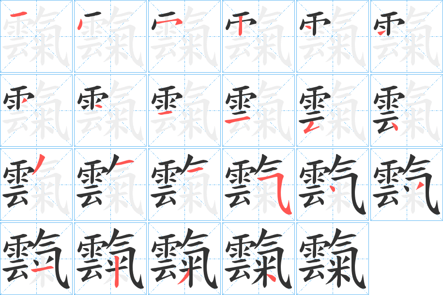 霼的筆順?lè)植窖菔?><hr /><h2>霼的基本信息</h2><div   id=