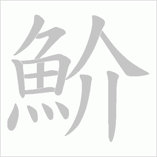 魪的筆順動畫演示