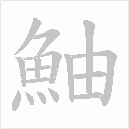 鮋的筆順動(dòng)畫演示