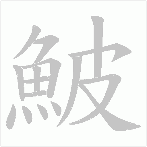 鮍的筆順動畫演示