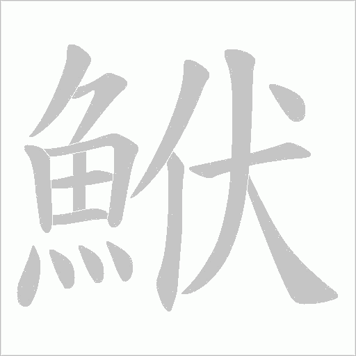 鮲的筆順動(dòng)畫(huà)演示