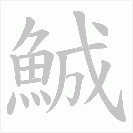 鯎的筆順動畫演示