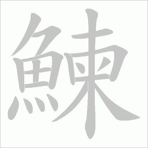 鰊的筆順動畫演示