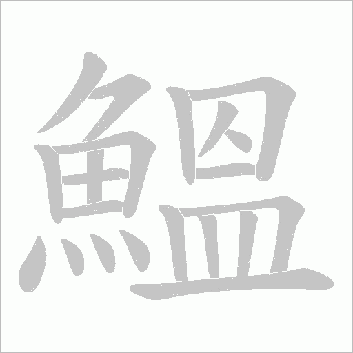 鰮的筆順動畫演示