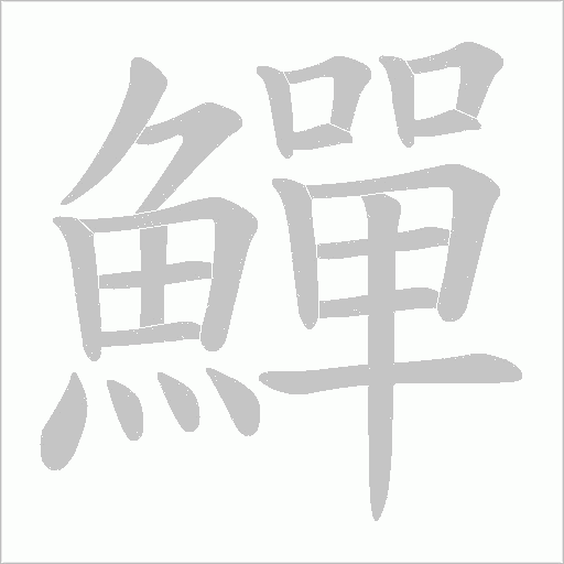 鱓的筆順動(dòng)畫演示