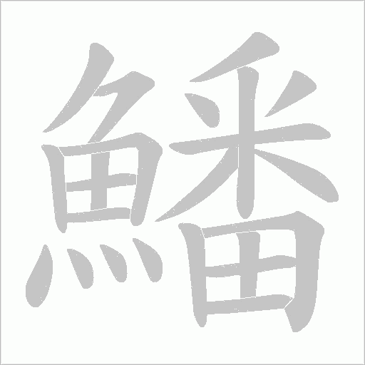 鱕的筆順動畫演示