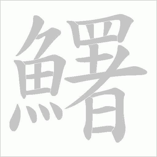 鱰的筆順動畫演示