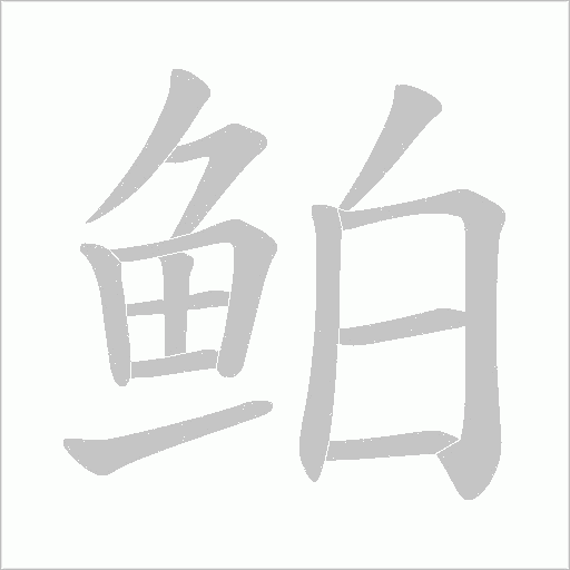 鲌的筆順動畫演示