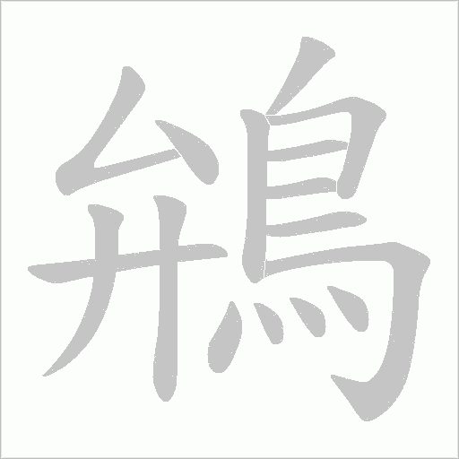 鴘的筆順動畫演示