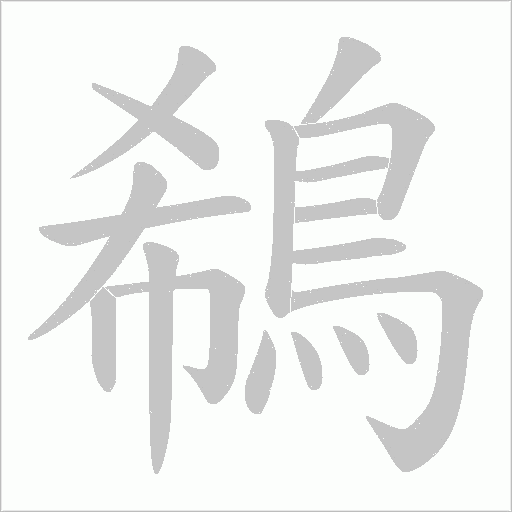 鵗的筆順動畫演示