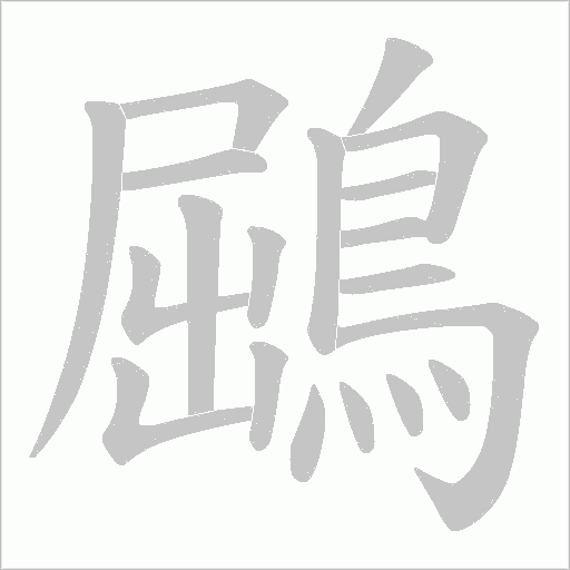 鶌的筆順動畫演示