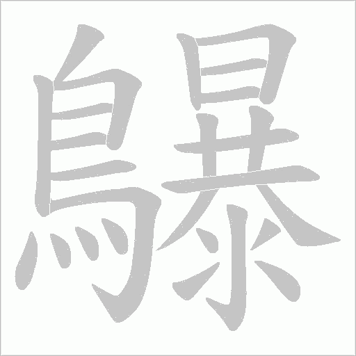 鸔的筆順動畫演示