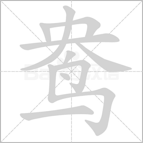 鴦的筆順動(dòng)畫(huà)演示